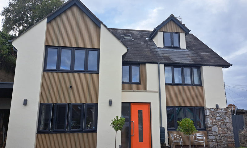 Load image into Gallery viewer, Slatted Spiced Cedar - Brown Composite Cladding - L Trim - 2200 x 49.25 x 49.25 mm
