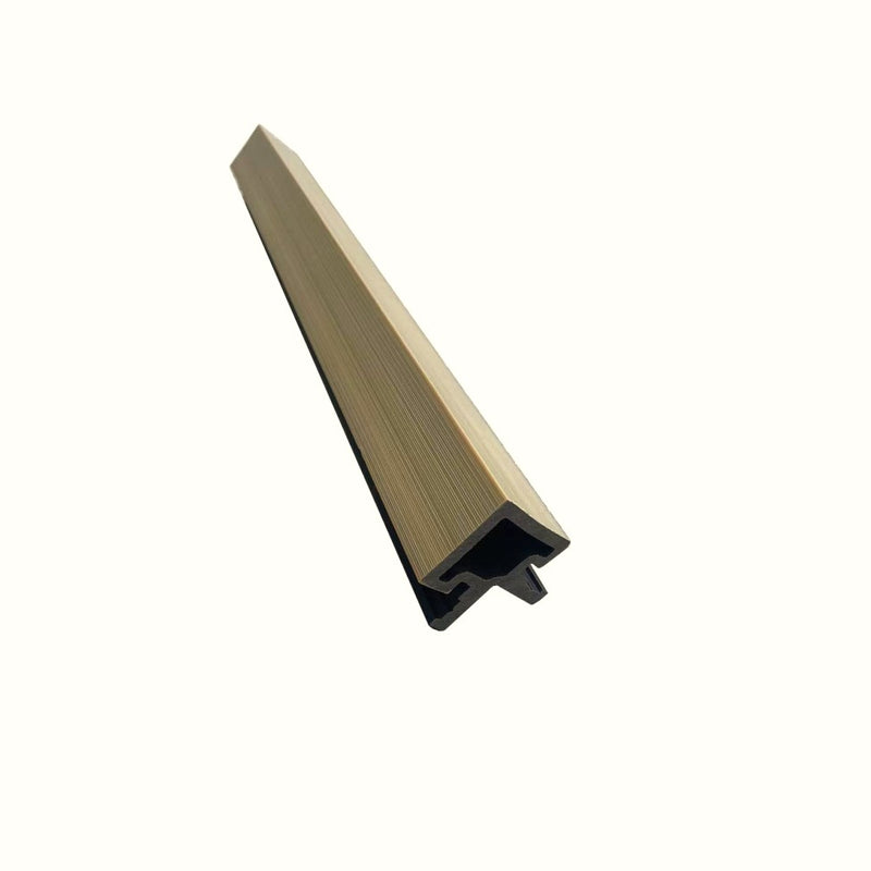 Load image into Gallery viewer, Slatted Natural Oak - Brown Composite Cladding - Corner Piece - 2200 x 49.25 x 49.25 mm