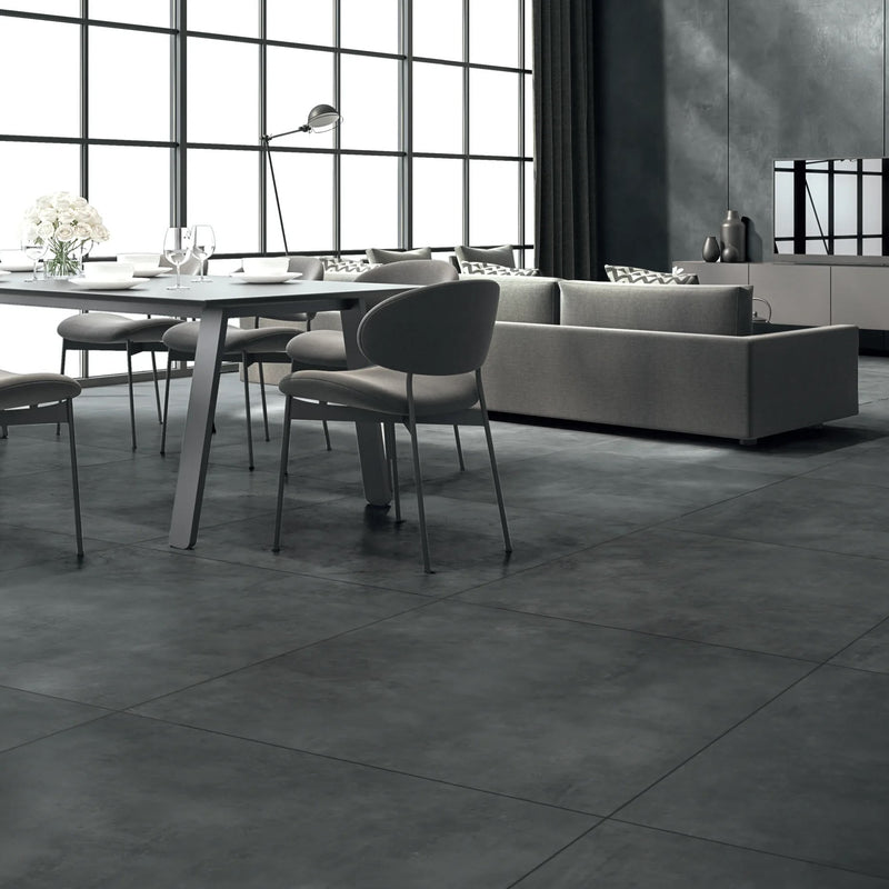 Load image into Gallery viewer, Urban Anthracite - Black Porcelain Paving Tiles - 1200 x 600 x 20mm