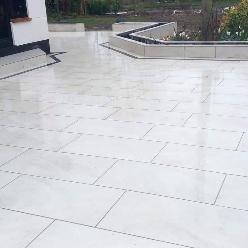 Load image into Gallery viewer, Arcadia Wheat - Light Grey Porcelain Paving Tiles - 1000 x 500 x 20mm
