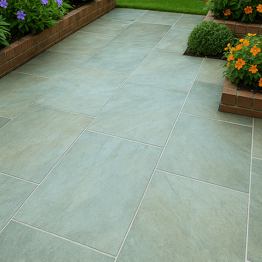 Raj - Green Porcelain Paving Tiles - 900 x 600 x 20mm