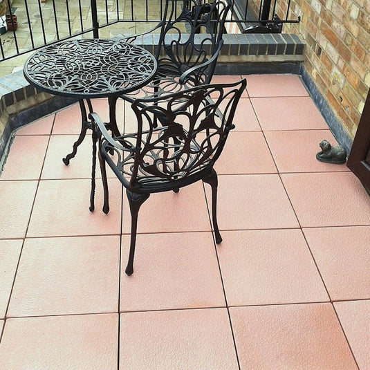 Modak Indian Sandstone Paving - 600 x 600 x 22mm - Sawn & Sandblasted