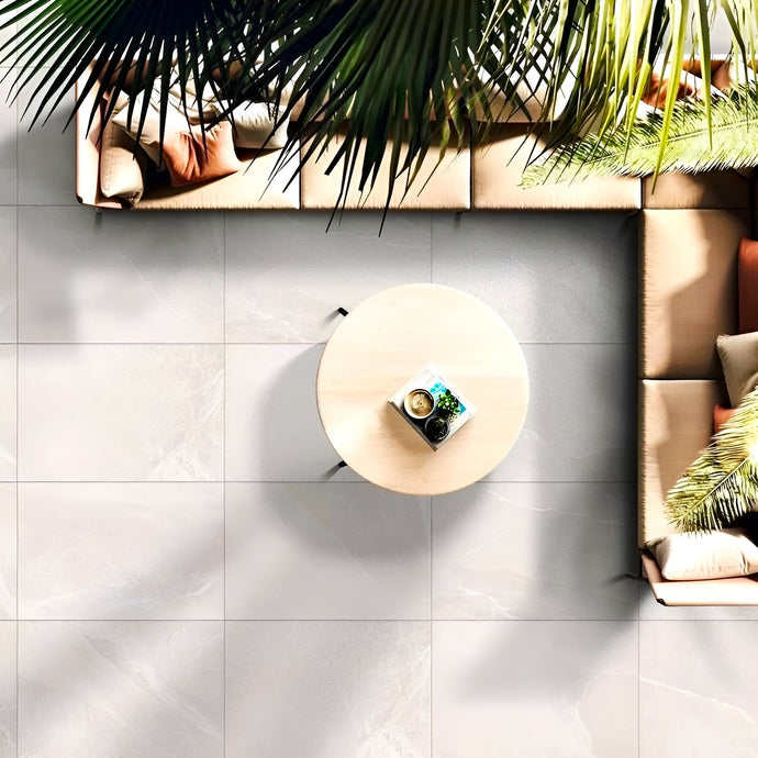 Bahama - White Porcelain Paving Tiles - 900 x 600 x 20mm