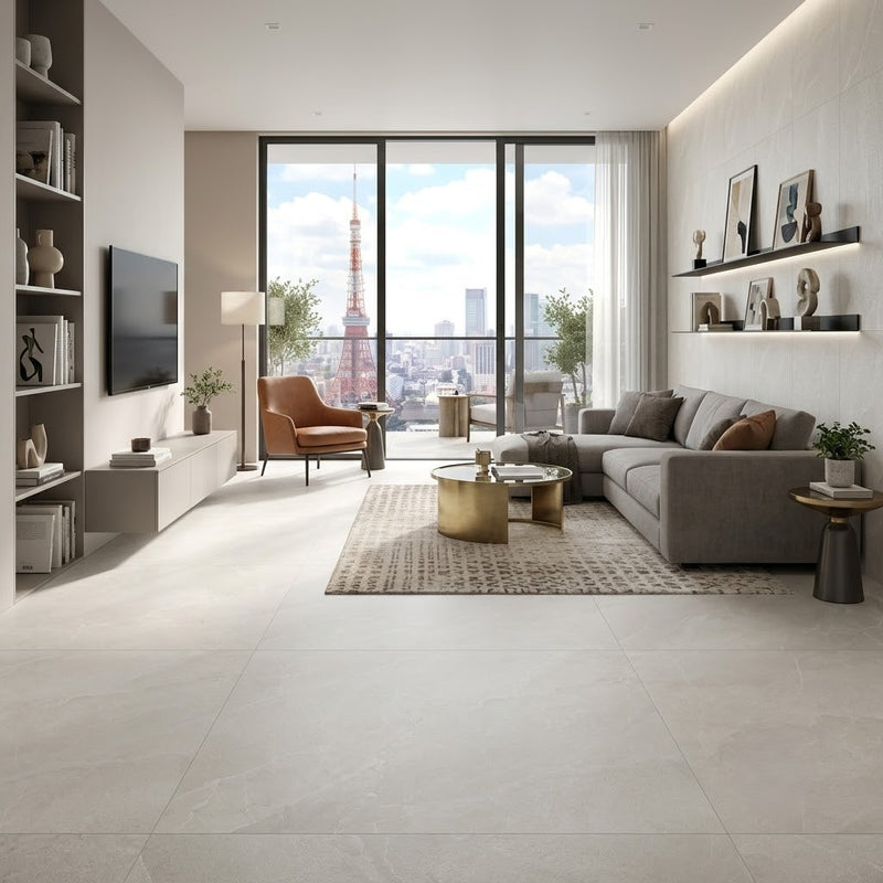 Load image into Gallery viewer, Ashford Avorio - Ivory Porcelain Paving Tiles - 900 x 900 x 10mm
