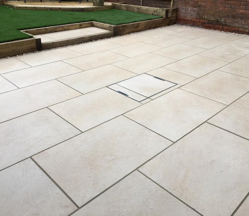 Load image into Gallery viewer, Cream Porcelain Paving Tiles - Castle - 900 x 600 x 20mm
