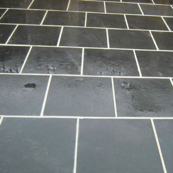 Kota Black Limestone Paving - 600 x 600 x 22mm - Sawn & Riven – Stone Saver