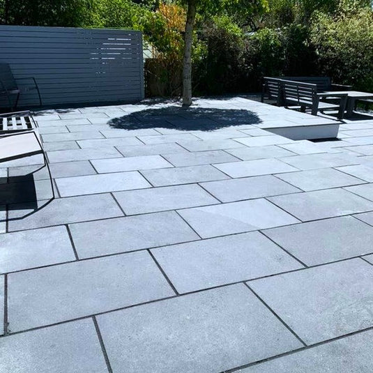 Kota Blue Limestone Paving - 900 x 600 x 22mm - Sawn & Riven – Stone Saver