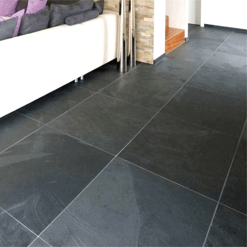 Load image into Gallery viewer, Brazilian - Black Slate Paving - 600 x 600 x 20mm - Sawn &amp; Riven
