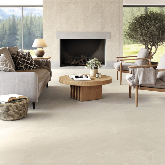 Ashford Sabbia - Beige Porcelain Paving Tiles - 900 x 900 x 20mm