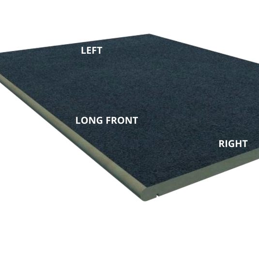 Slate Noir - Black Porcelain Paving Tiles - 900 x 600 x 20mm - Bullnose Edge
