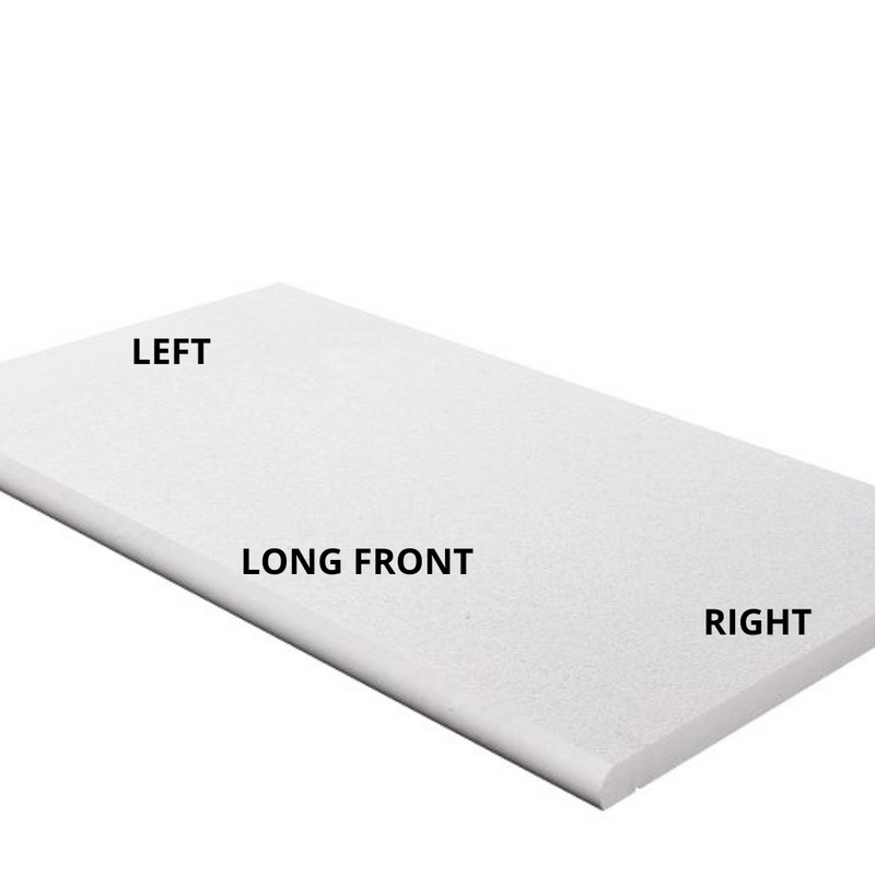 Load image into Gallery viewer, Himalayan - White Porcelain Paving Tiles - 900 x 600 x 20mm  - Bullnose Edge
