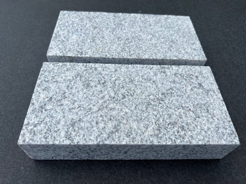 Load image into Gallery viewer, Light Grey Granite Block Paving - 200 x 100 x 40mm - Sawn &amp; Flamed
