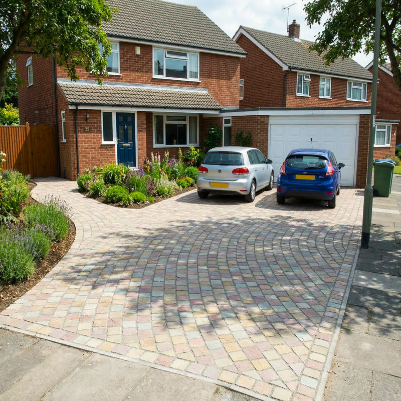 Load image into Gallery viewer, Raj Green Indian Sandstone Setts - 100 x 100 x 40-60mm - Hand Cut
