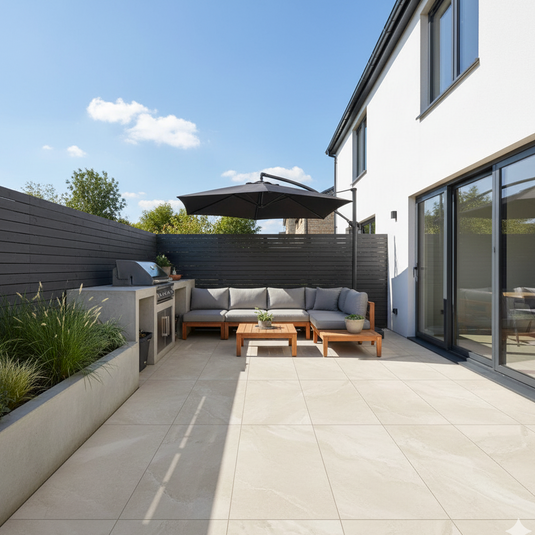 Titan - Beige Porcelain Paving Tiles - 1200 x 600 x 20mm
