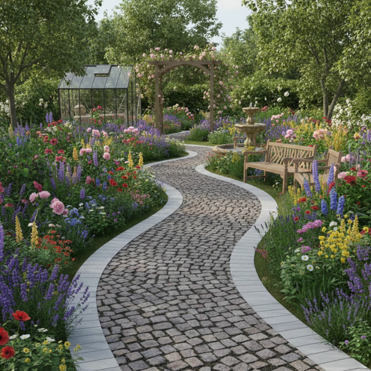 Castle - Grey Porcelain Setts - 200 x 100 x 20mm