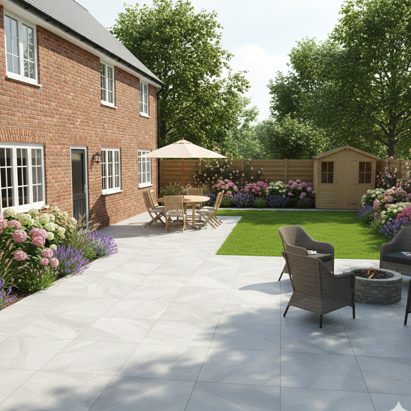 Load image into Gallery viewer, Etna - Grey Porcelain Paving Tiles - 600 x 600 x 20mm
