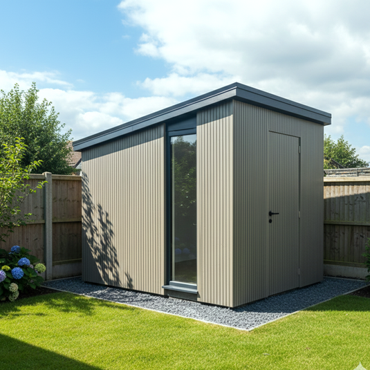 Slatted Misty Wood - Grey & Brown Composite Cladding - Cladding Board - 2500 x 200 x 26 mm