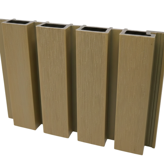 Slatted Natural Oak - Brown Composite Cladding - Connector Piece - 2200 x 49.25 x 49.25 mm