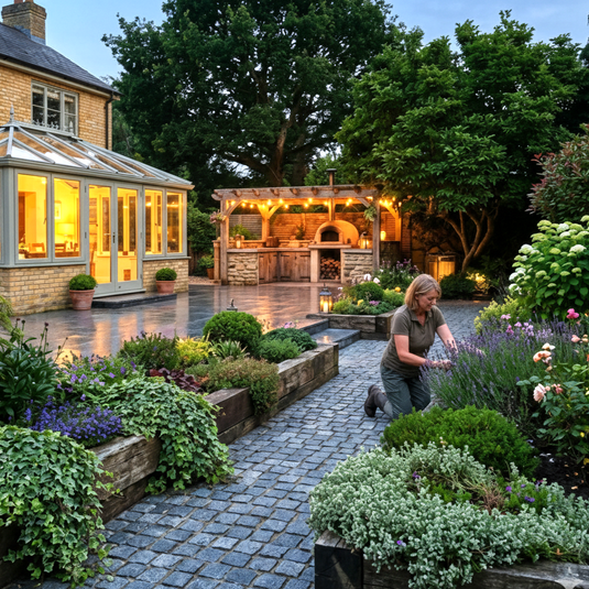 Dark Grey Granite Cobbles - 100 x 100 x 60mm Pack - Cropped