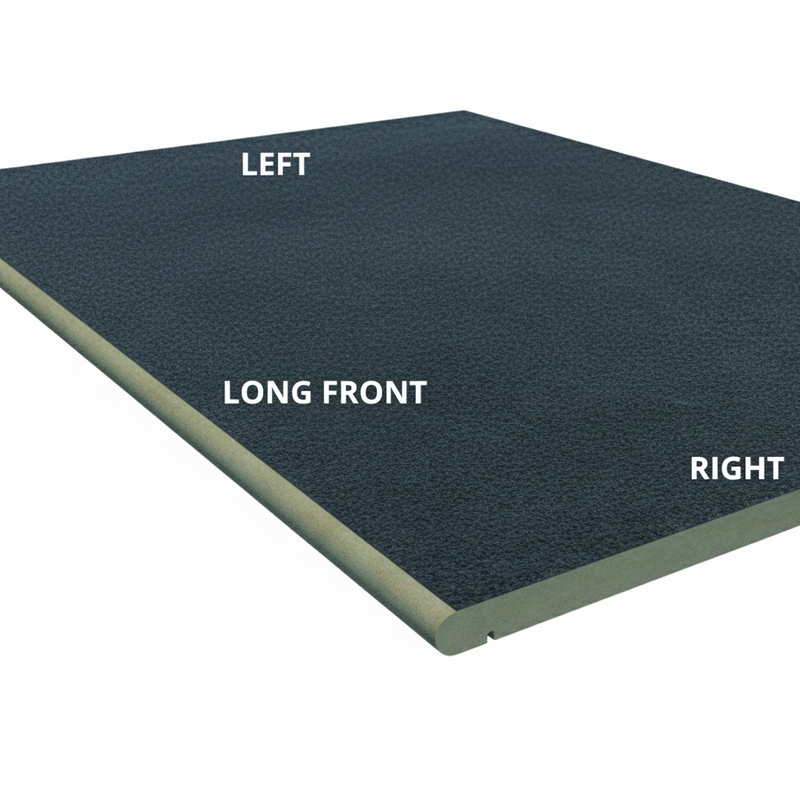 Load image into Gallery viewer, Slate Noir - Black Porcelain Paving Tiles - 900 x 600 x 20mm - Bullnose Edge
