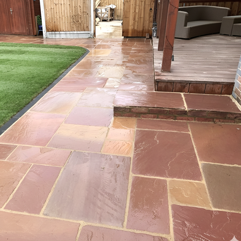 Load image into Gallery viewer, Modak Indian Sandstone Paving - Patio Pack - Mixed Sizes - Hand Cut &amp; Riven
