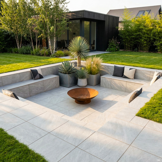 Aruba - White Porcelain Paving Tiles - 600 x 600 x 20mm