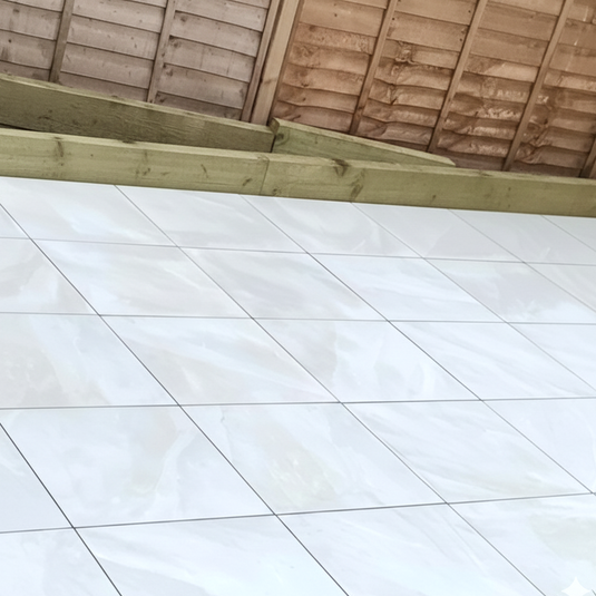 Etna - White Porcelain Paving Tiles - 600 x 600 x 20mm