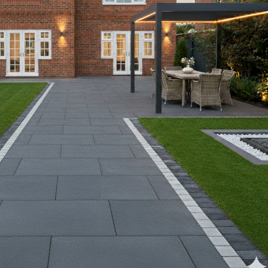 Castle - Grey Porcelain Setts - 200 x 100 x 20mm