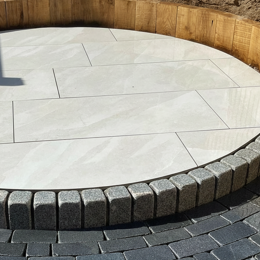 Etna - White Porcelain Paving Tiles - 1200 x 600 x 20mm