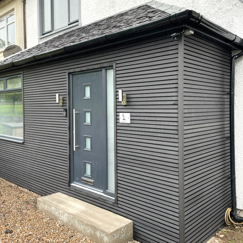 Load image into Gallery viewer, Slatted Stone - Grey Composite Cladding - Cladding Board - 2500 x 200 x 26 mm

