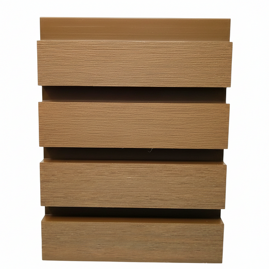 Slatted Spiced Cedar - Brown Composite Cladding - Cladding Board - 2500 x 200 x 26 mm