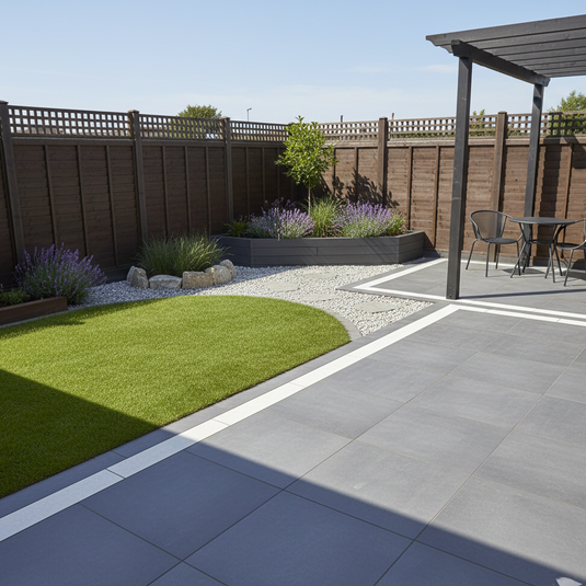 Quartz White - Porcelain Planks - 900 x 200 x 20mm