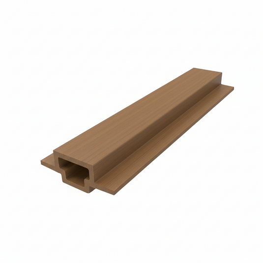 Slatted Spiced Cedar - Brown Composite Cladding - Connector Piece - 2200 x 49.25 x 49.25 mm