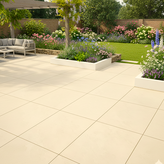 Castle - Beige Porcelain Paving Tiles - 900 x 600 x 20mm