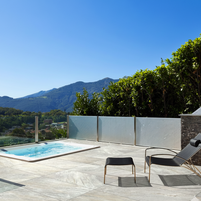 St. Helens Silver- Grey Porcelain Paving Tiles - 1200 x 600 x 20mm