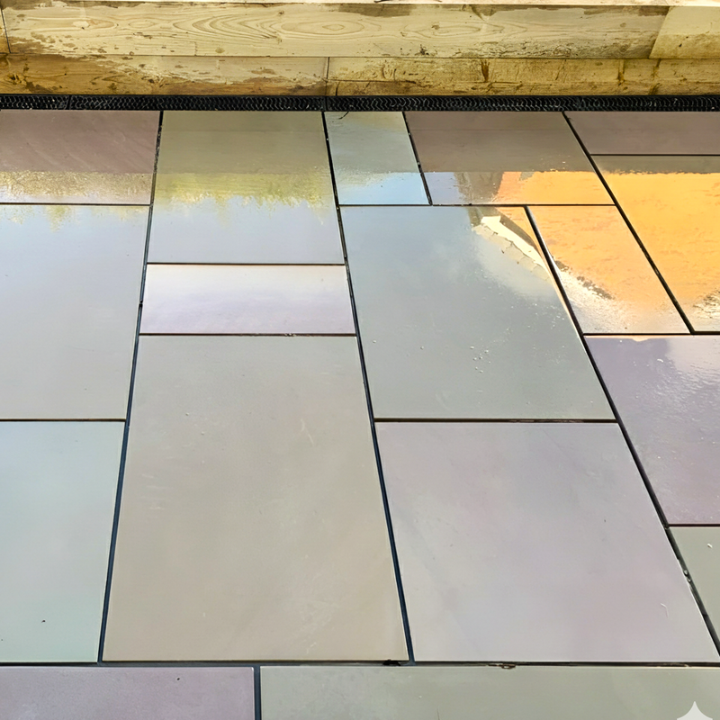 Load image into Gallery viewer, Raj Green Indian Sandstone Paving - 600 x 295 x 22mm - Sawn &amp; Sandblasted
