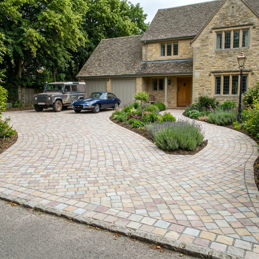 Raj Green Indian Sandstone Setts - 100 x 100 x 40-60mm - Hand Cut