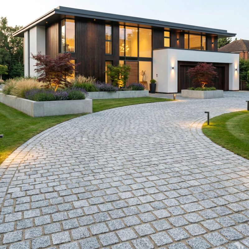 Load image into Gallery viewer, Light Grey Granite Cobbles - 100 x 100 x 60mm
