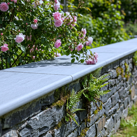 Kandala - Grey Porcelain Paving Tiles - 900 x 600 x 20mm - Bullnose Edge
