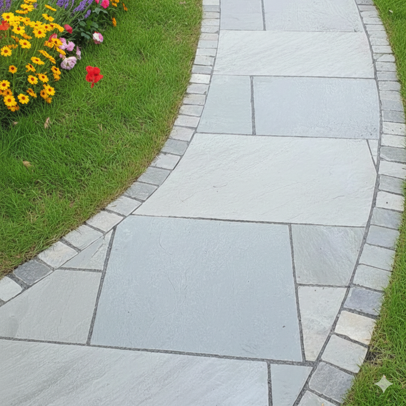 Load image into Gallery viewer, Kandala Grey Indian Sandstone Setts - 135 x 135 x 25-35mm
