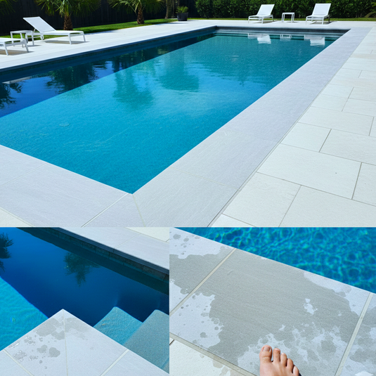 Kandala - Grey Porcelain Paving Tiles - 900 x 600 x 20mm - Bullnose Edge