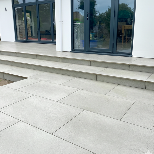 Castle - Grey Porcelain Paving Tiles - 900 x 600 x 20mm