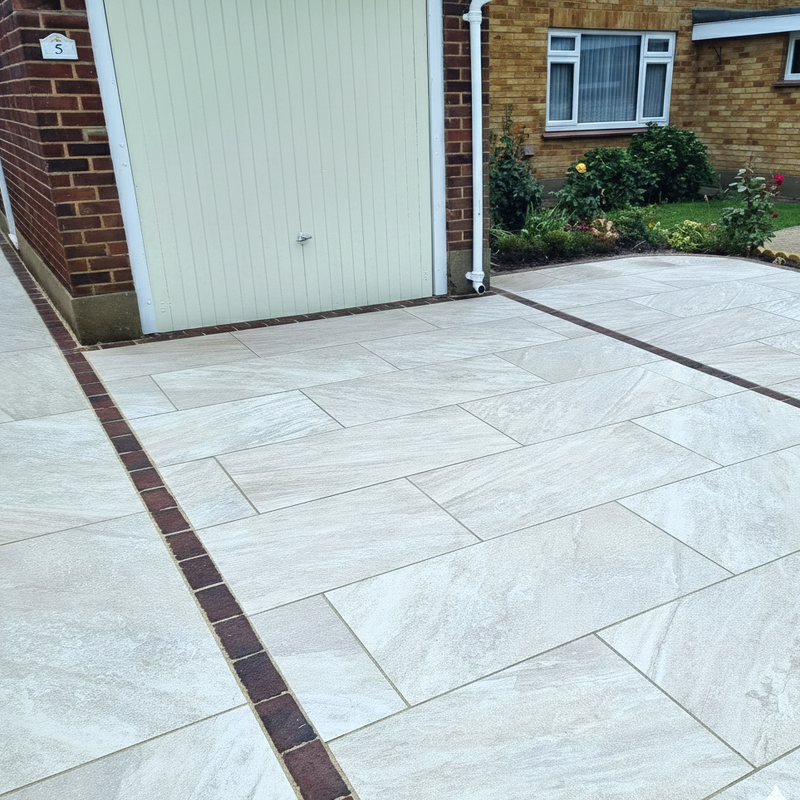 Load image into Gallery viewer, St. Helens Silver- Grey Porcelain Paving Tiles - 1200 x 600 x 20mm
