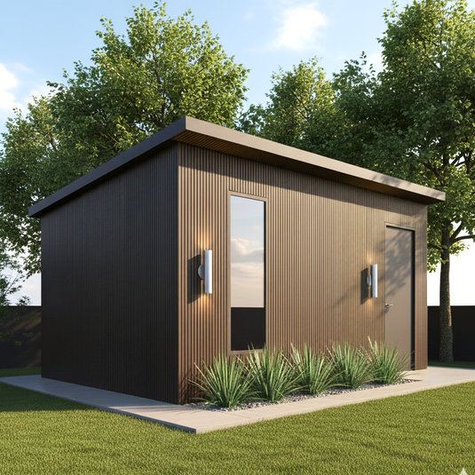 Cone Cladding Slatted Walnut - Brown Composite Cladding - Corner Piece - 2200 x 49.2 ...