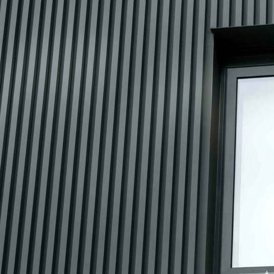 Slatted Midnight - Black Composite Cladding - Corner Piece - 2200 x 49.25 x 49.25 mm