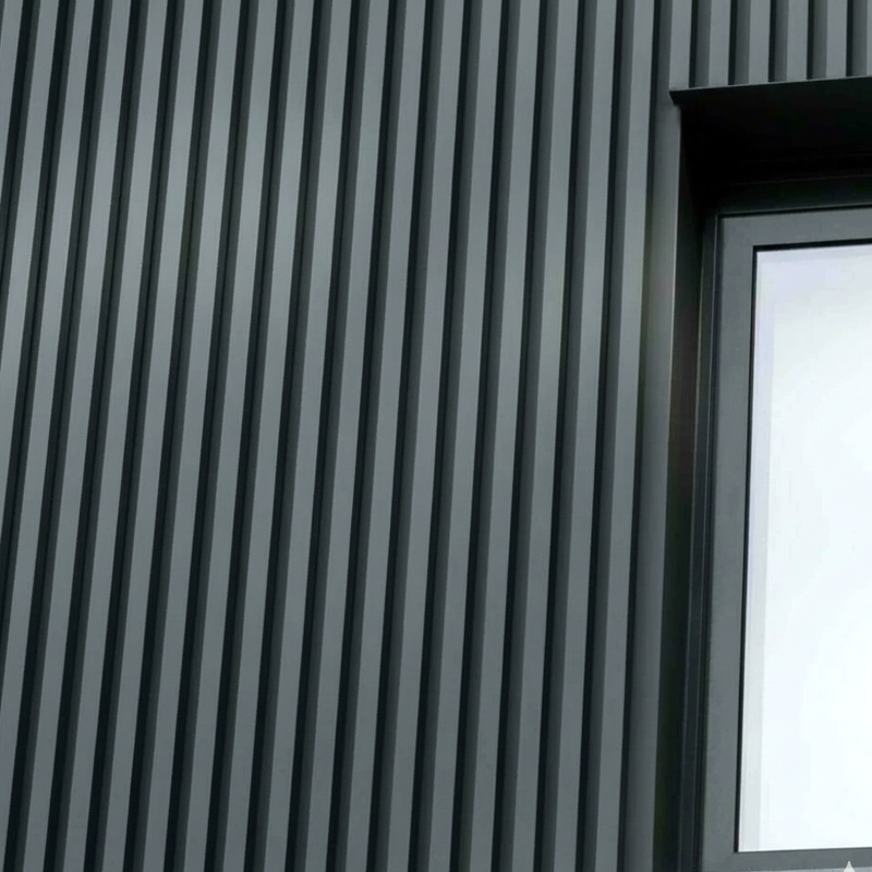 Load image into Gallery viewer, Slatted Midnight - Black Composite Cladding - L Trim - 2200 x 49.25 x 49.25 mm
