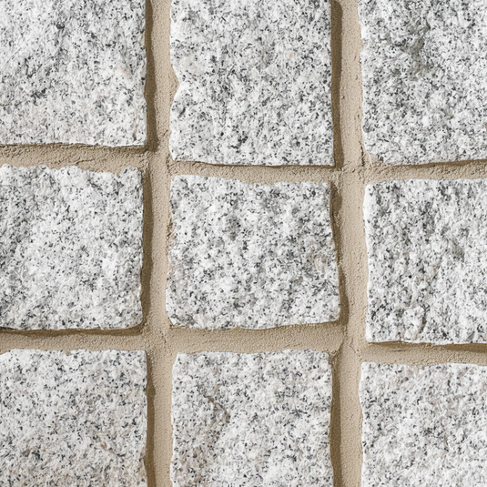 Light Grey Granite Cobbles - 100 x 100 x 60mm