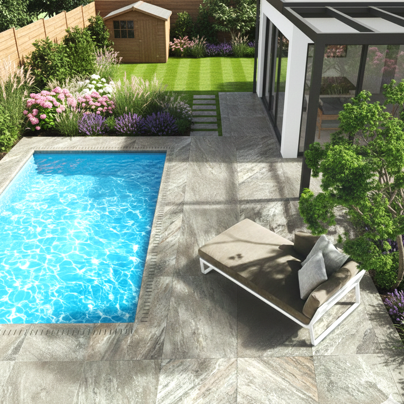 Load image into Gallery viewer, St. Helens - Grey Porcelain Paving Tiles - 1200 x 600 x 20mm
