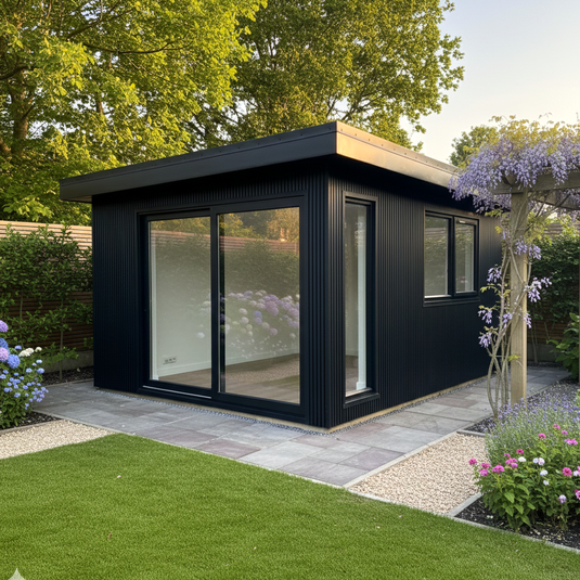 Slatted Midnight - Black Composite Cladding - Cladding Board - 2500 x 200 x 26 mm