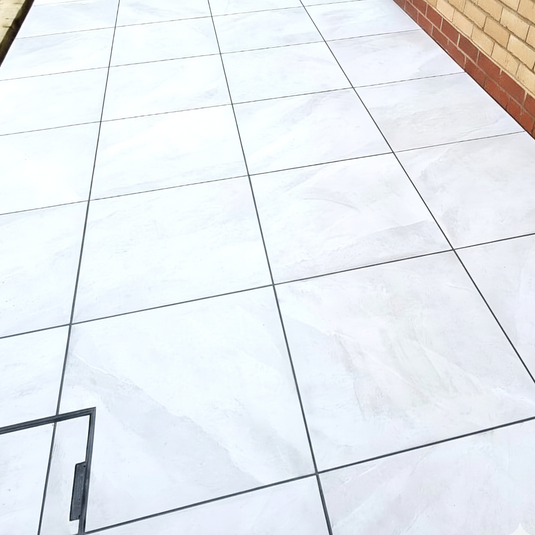 Etna - White Porcelain Paving Tiles - 600 x 600 x 20mm
